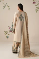 Baroque Women’s 3 Piece Dhanak Embroidered Suit with Shawl & Trouser - Image 6