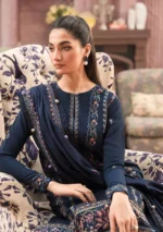 Seran 3PC Dhanak Heavy Embroidered Suit with Shawl & Embroidered Trouser – BIC 4243 - Image 3