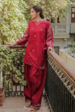 URGE-2PC DHANAK EMBROIDERED SHIRT AND EMBROIDRED TROUSER-BIC-126
