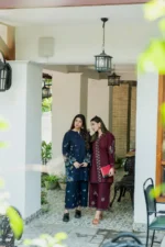 URGE-2PC DHANAK EMBROIDERED SHIRT WITH DHANAK EMBROIDRED TROUSER-BIC-136 - Image 5