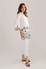 HANA-2PC DHANAK EMBROIDERED SHIRT WITH DHANAK EMBROIDERED TROUSER-BIC-3303 - Image 5