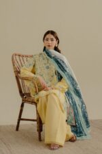 Zara Shahjahan Winter Collection 2025 – Dhanak Embroidered 3PC Suit (Code: 4166) - Image 2