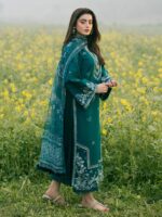 Aizel Winter Collection 2025 – Airjutt Dhanak Embroidered 3PC Suit (Code: 4107) - Image 2