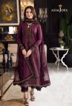 Asim Jofa Winter Collection 2025 – Airjutt Dhanak Cross Stitch Embroidered 3PC Suit (Code: 4291) - Image 4