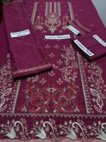 Asim Jofa Winter Collection 2025 – Airjutt Dhanak Cross Stitch Embroidered 3PC Suit (Code: 4291) - Image 5