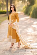 Maria B Winter Collection 2025 – Airjutt Dhanak Cross Stitch Embroidered 3PC Suit (Code: 4281) - Image 3