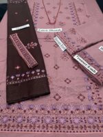 Image Winter Collection 2025 – Airjutt Dhanak Cross Stitch Embroidered 3PC Suit (Code: 4030) - Image 4