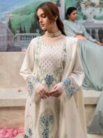 Bin Ilyas Winter Collection 2025 – Airjutt Dhanak Cutwork & Cross Stitch Embroidered 3PC Suit (Code: 4103) - Image 3