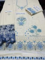 Bin Ilyas Winter Collection 2025 – Airjutt Dhanak Cutwork & Cross Stitch Embroidered 3PC Suit (Code: 4103) - Image 5