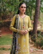 Republic Winter Collection 2025 – Airjutt Dhanak Chikankari & Cross Stitch Embroidered 3PC Suit (Code: 4240)