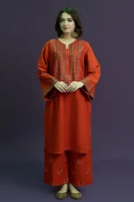 URGE-2PC DHANAK EMBROIDERED SHIRT WITH DHANAK EMBROIDERED TROUSER-BIC-3126