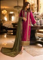 Asim Jofa 1013 Luxury Embroidered Lawn 3-Piece Suit | Eid Collection - Image 4