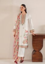Garnet Luxury Embroidered Lawn 3-Piece Suit | Eid Collection | Export Quality Airjet Lawn - Image 5