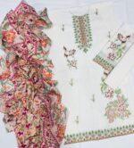 Garnet Luxury Embroidered Lawn 3-Piece Suit | Eid Collection | Export Quality Airjet Lawn - Image 3