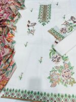 Garnet Luxury Embroidered Lawn 3-Piece Suit | Eid Collection | Export Quality Airjet Lawn - Image 2