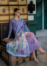 Mushq Summer Collection 6106 – Heavy Sequence Multi-Head Embroidered Lawn 3PC with Bamber Chiffon Dupatta